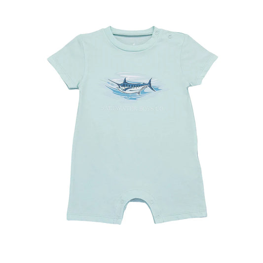 MARLIN T-SHIRT ROMPER - AQUA