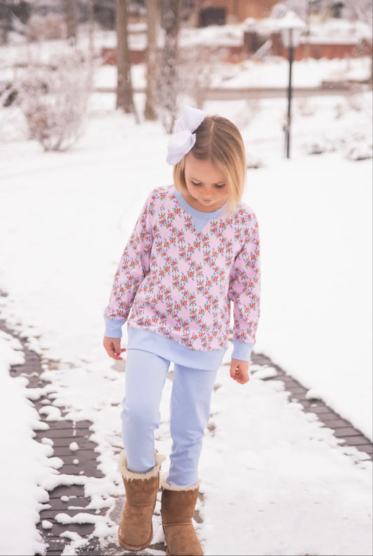 SIDNEY KNIT SWEATSHIRT - CHRISTMAS FLORAL