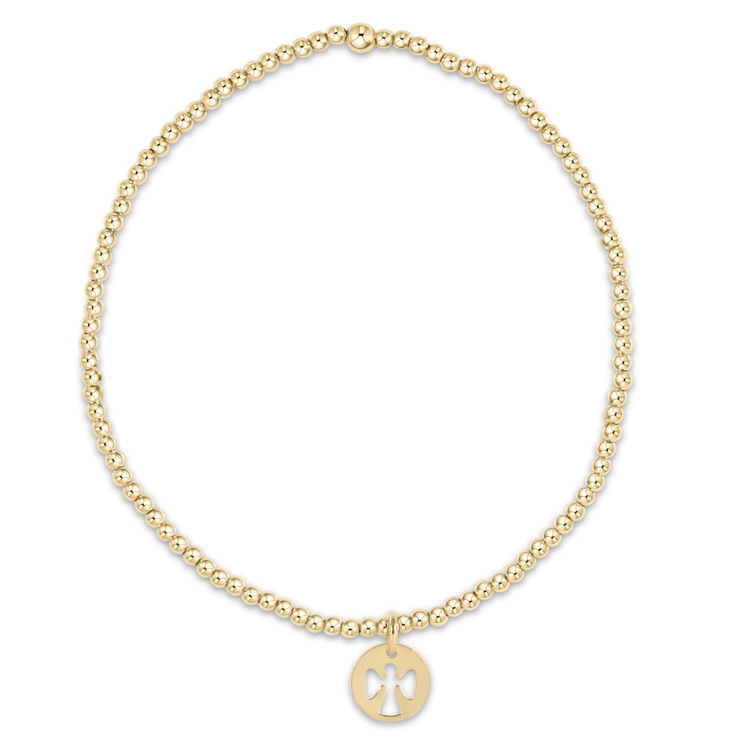 EGIRL CLASSIC GOLD 2MM BRACELET - GUARDIAN ANGEL SMALL GOLD