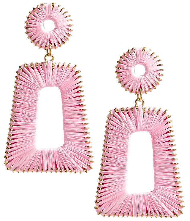 JORDAN - RAFFIA - STRAW EARRINGS