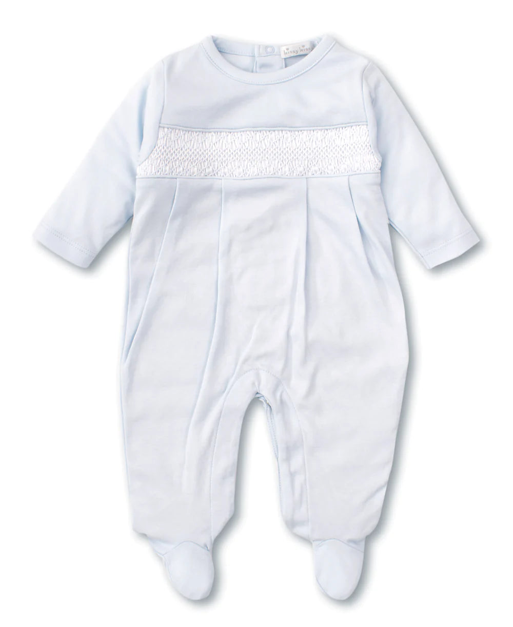 CHARMED HAND SMOCKED BLUE FOOTIE