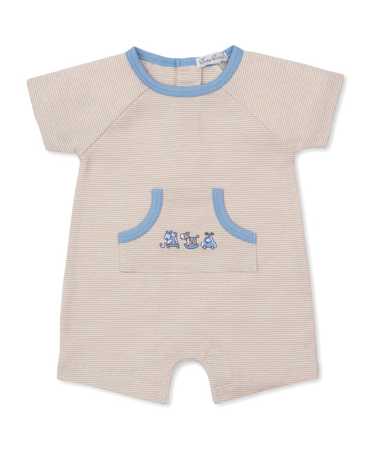 VINTAGE TOY FUN SHORT STRIPE PLAYSUIT