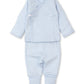 CLASSIC RIB BLUE STRIPE FOOTED PANT SET