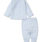 CLASSIC RIB BLUE STRIPE FOOTED PANT SET