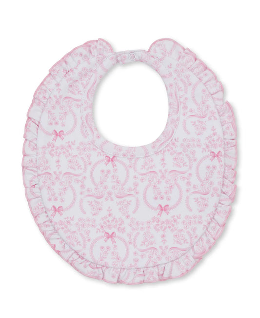 DELICATE BLOOMING BOWS PINK BIB