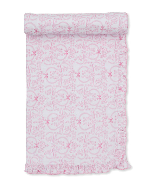 DELICATE BLOOMING BOWS PINK BLANKET