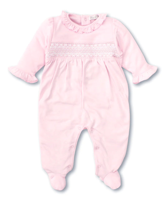 CHARMED HAND SMOCKED PINK FOOTIE