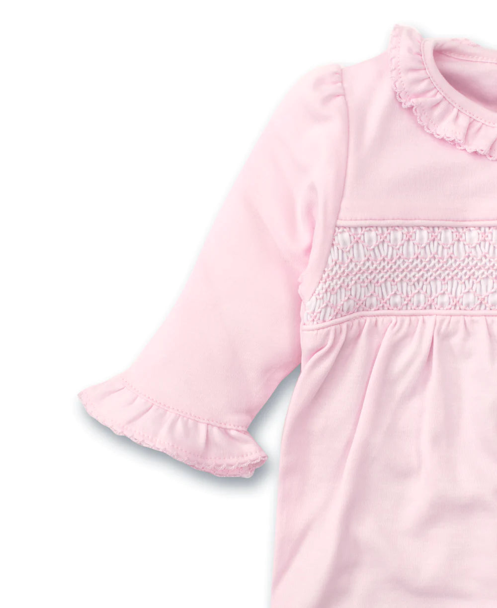 CHARMED HAND SMOCKED PINK FOOTIE