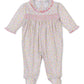 FOOTIE W/ SMOCKING - GARDEN TRELLIS