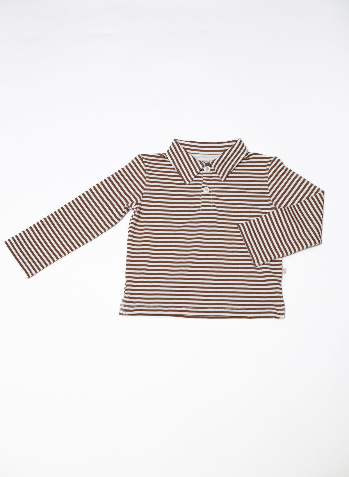 POLO SWEATSHIRT - CHOCOLATE STRIPES