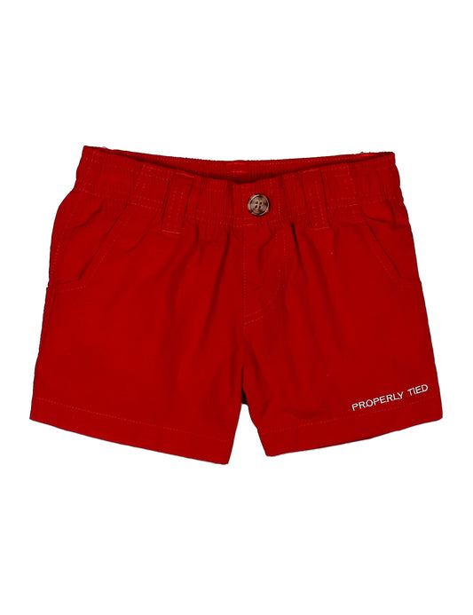 BOYS MALLARD SHORTS - CRIMSON