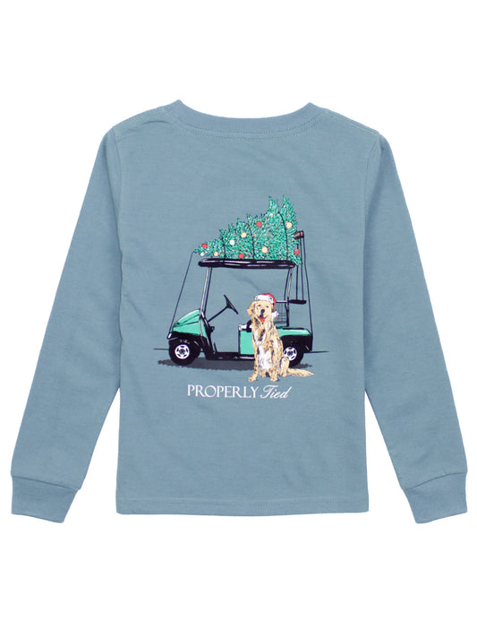 BOYS SANTA'S CADDY LS STEEL BLUE