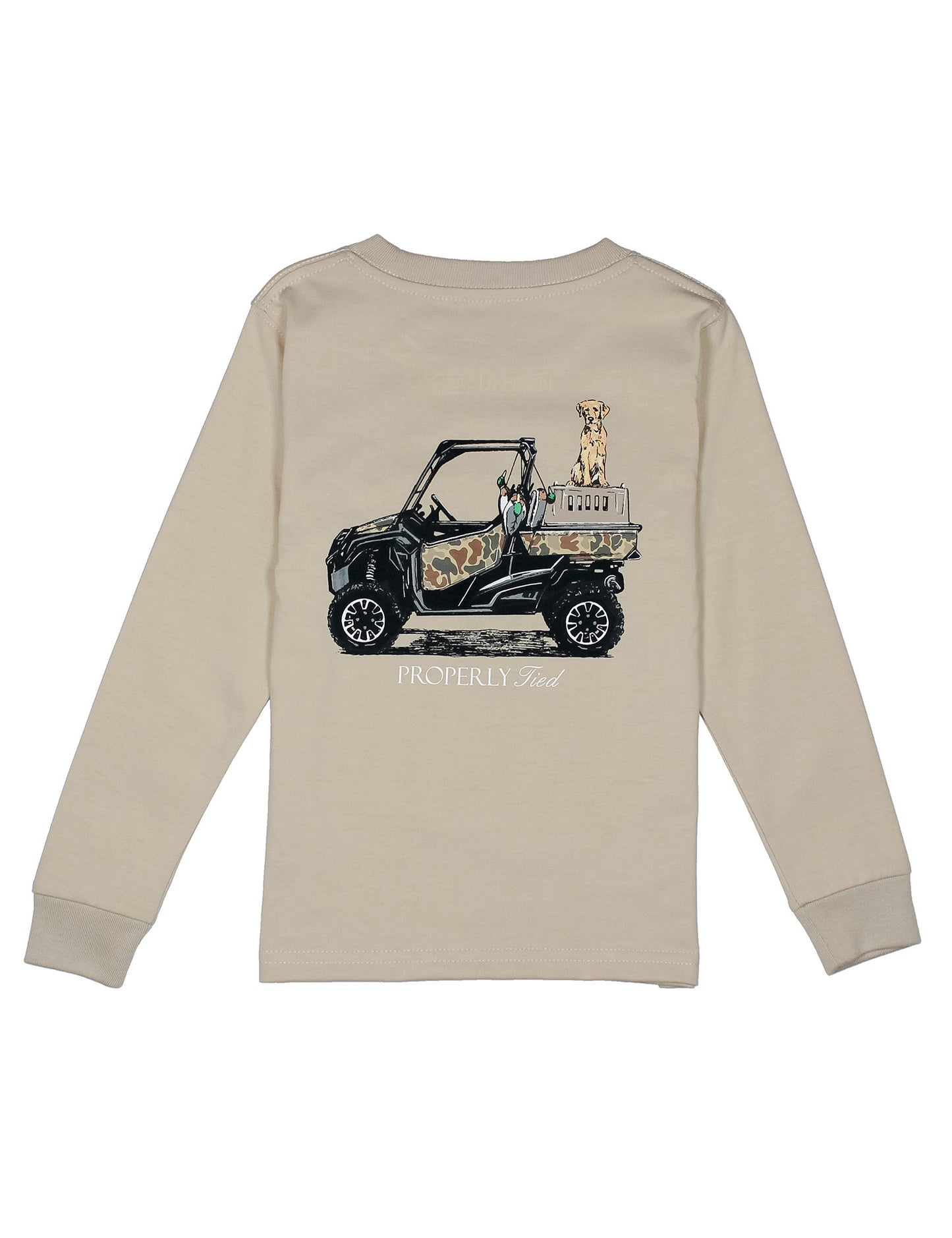 BOYS TRAIL TRADITION LS TEE - LINEN