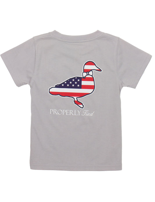 LD BOYS AMERICANA LOGO SS - ICE GREY