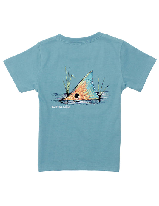 BOYS REDFISH TAIL SS - COASTAL SKY