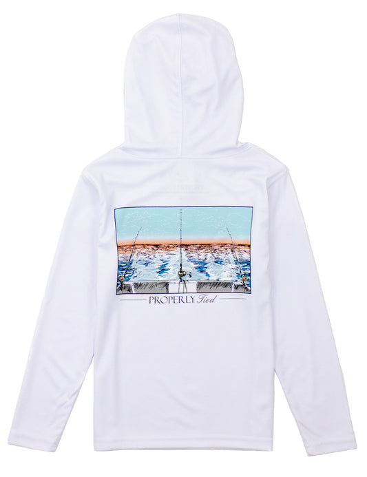 BOYS SHADE PERFORMANCE HOODIE - CASTAWAY