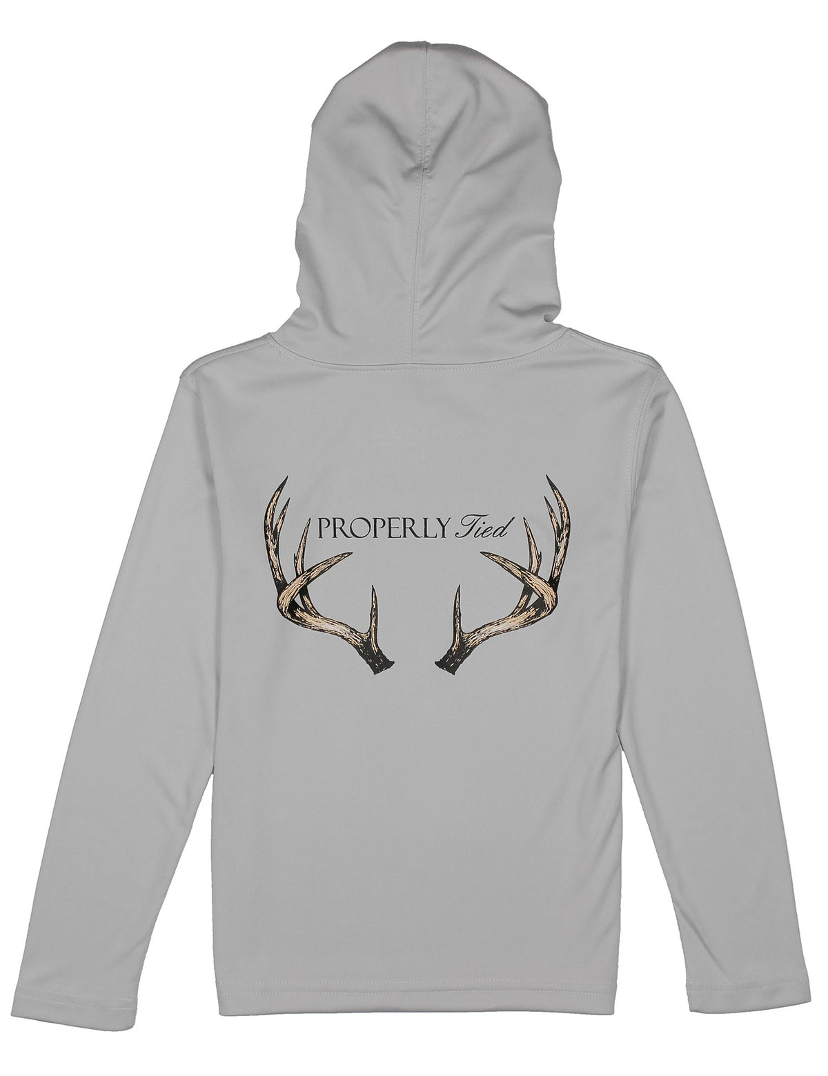 BOYS SHADE PERFORMANCE HOODIE VINTAGE ANTLER - ICE GREY