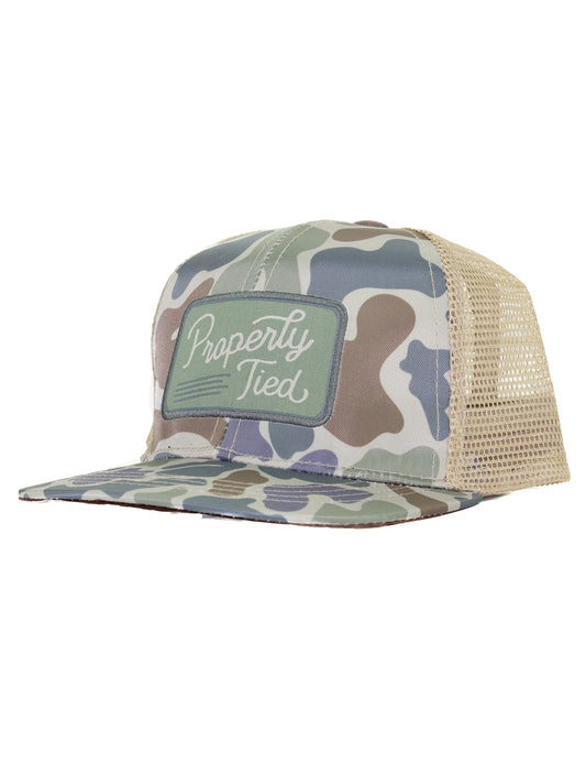 BOYS SPORTSMAN TRUCKER HAT - VINTAGE CAMO