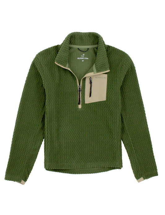 BOYS YUKON PULLOVER  - OLIVE