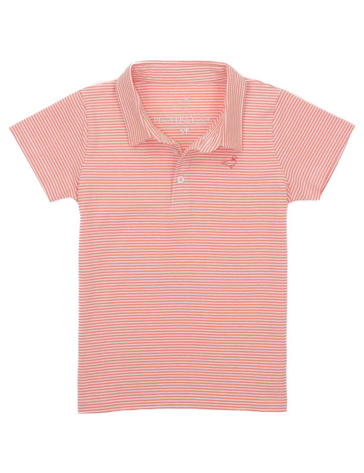 LD BOYS JACKSON POLO - CORAL STRIPE