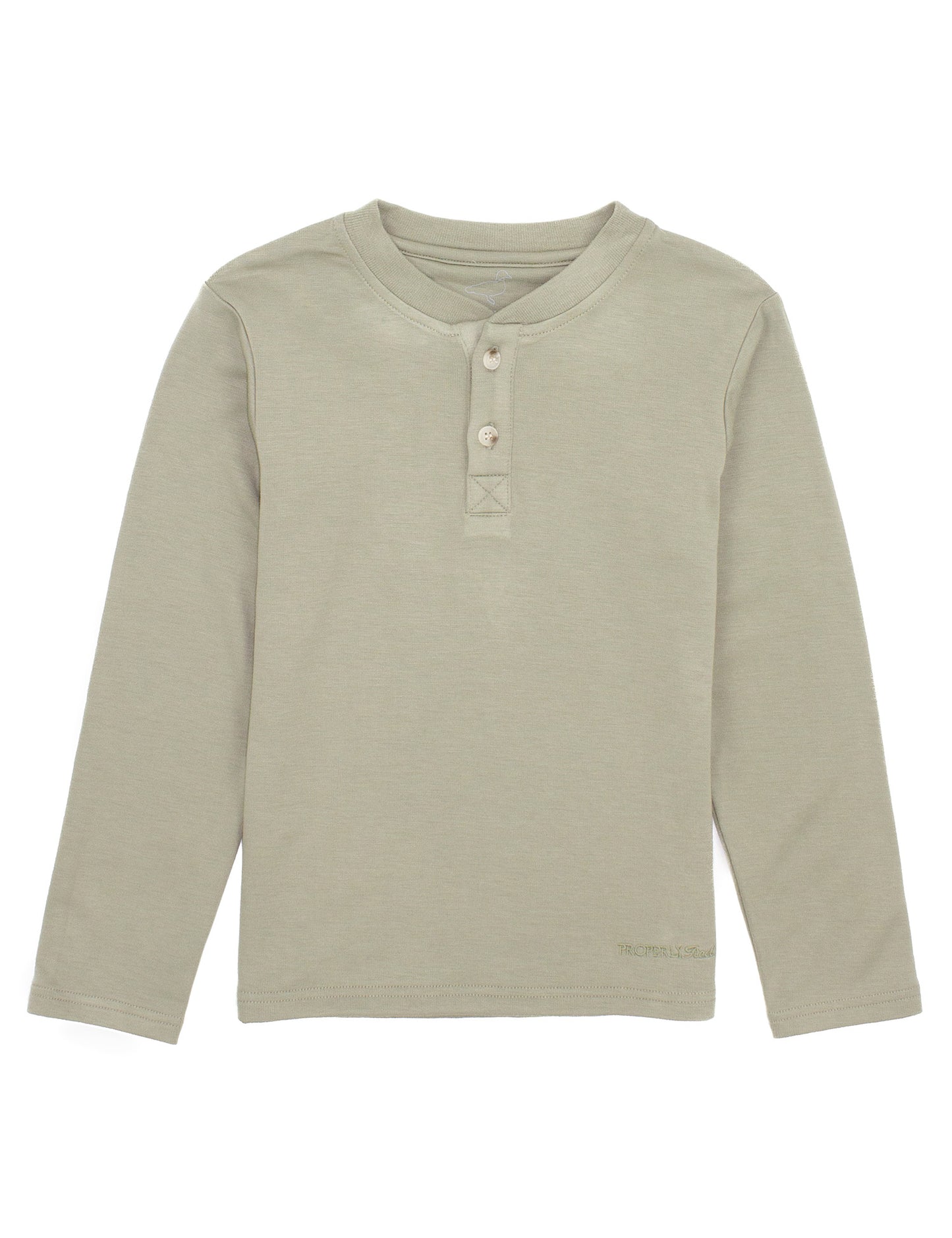 LD BOYS SHORLINE LS HENLEY - CEDAR