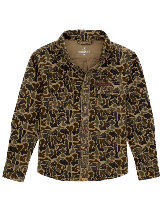 BOYS HARVEST WORKING SHIRT - VINTAGE CAMO