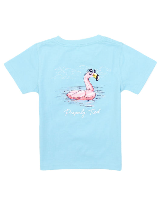GIRLS FLAMINGO FLOAT - AQUA