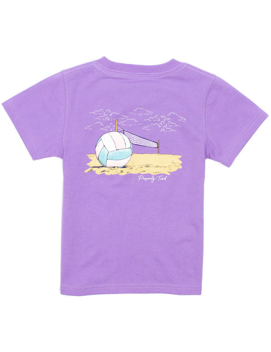 GIRLS SANDY SERVE TEE - LIGHT PURPLE