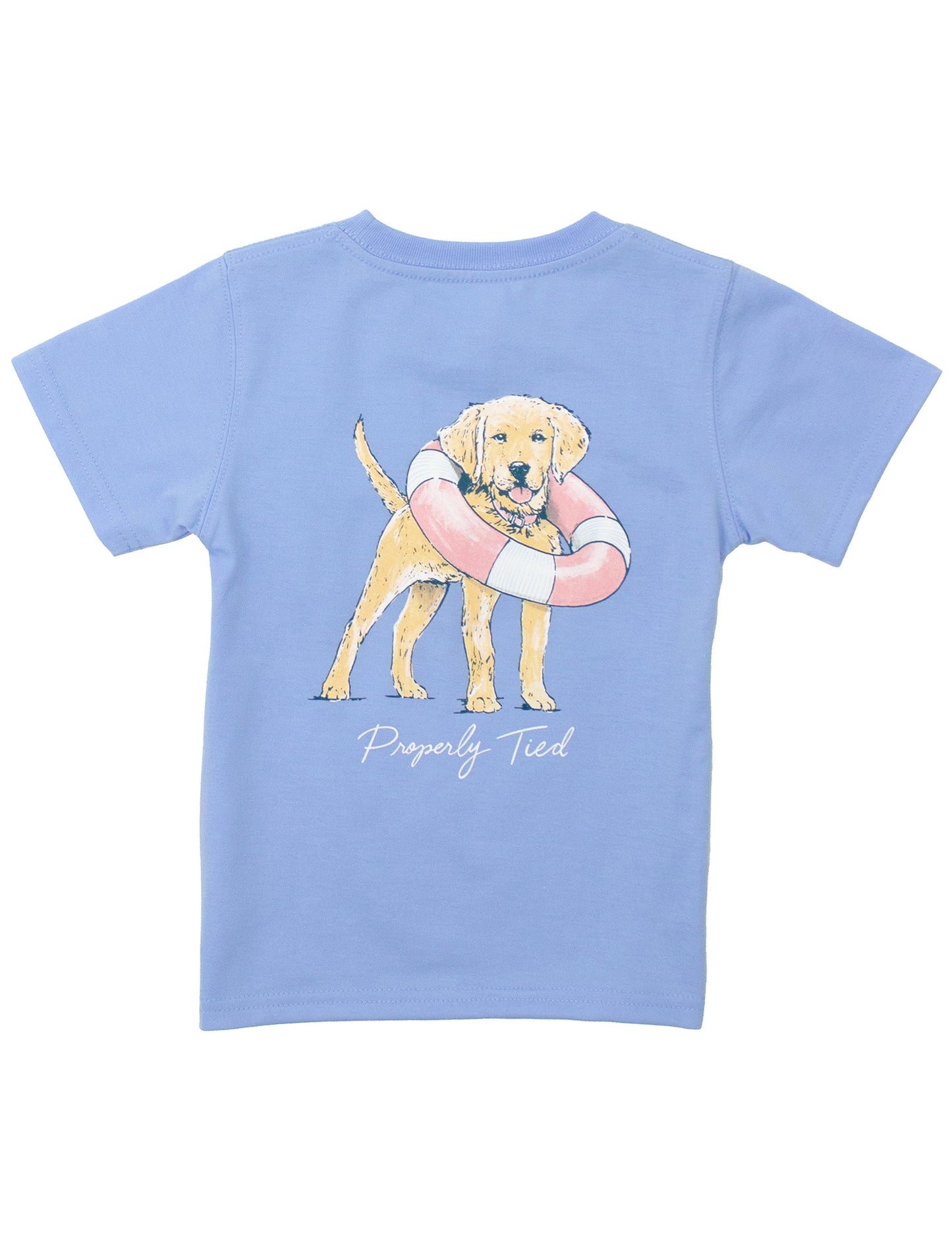 GIRLS LIFEGUAD PUP SS LIGHT BLUE TEE