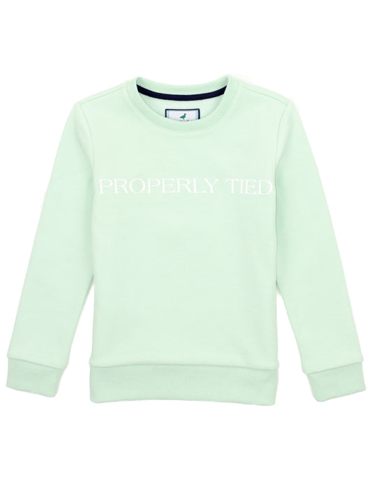 GIRLS LAUREL CREW - SEAFOAM
