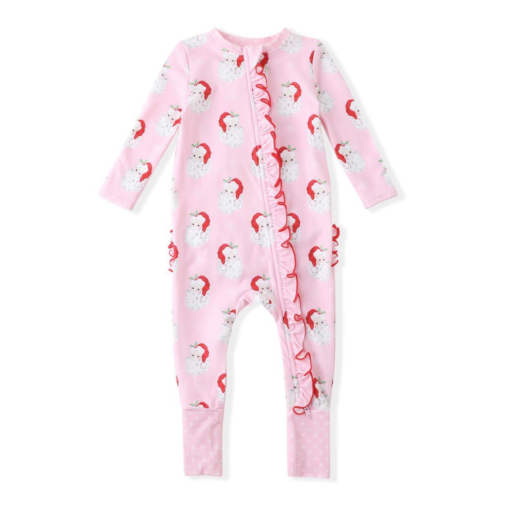 PINK BUTTERKNIT LAYETTE - SANTA