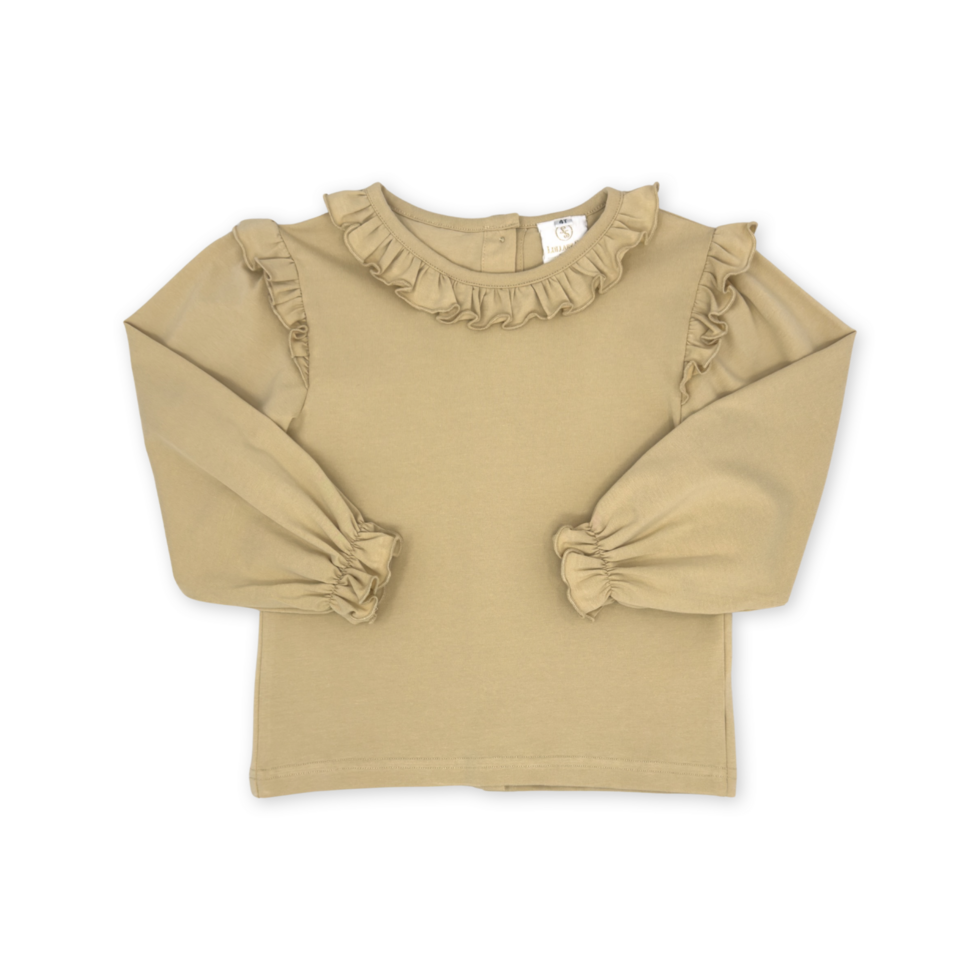 EVELYN LONG SLEEVE BLOUSE - KENNEDY KHAKI