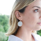 SEA GLASS CAPIZ SHELL EAR HOOKS