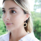 GOLD LEATHER HOOPS - SMALL