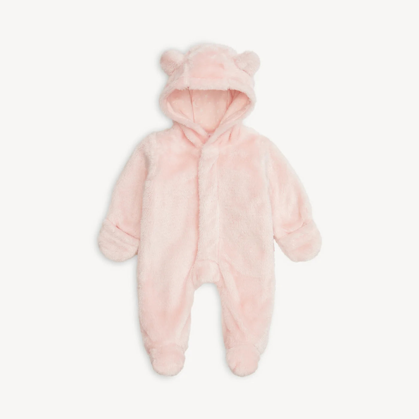 PINK BLOSSOM MINKY BEAR MAGNETIC FOOTIE