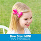 TWO MINI SCALLOPED GIRLS HAIR BOWS W/ BANDS