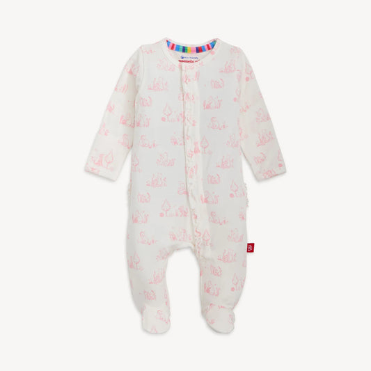 SWEETER THAN HUNNY MAGNETIC RUFFLE FOOTIE