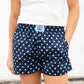 YOUTH LULU MAC SHORTS - NAVY/LIGHT BLUE POLK A DOT