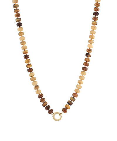MARBLE BEAD & RING CLASP NECKLACE - ASSORTED