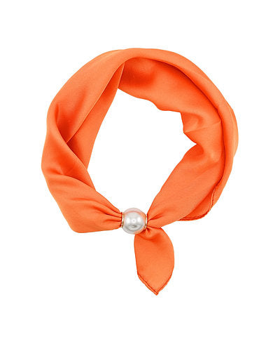 ACCENT PEARL SCARF - ORANGE
