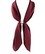 ACCENTED PEARL LONG  SCARF NECKLACE - WINE
