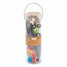 WOODEN TOY TUBE SET - ASSORTED