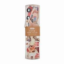 WOODEN TOY TUBE SET - ASSORTED