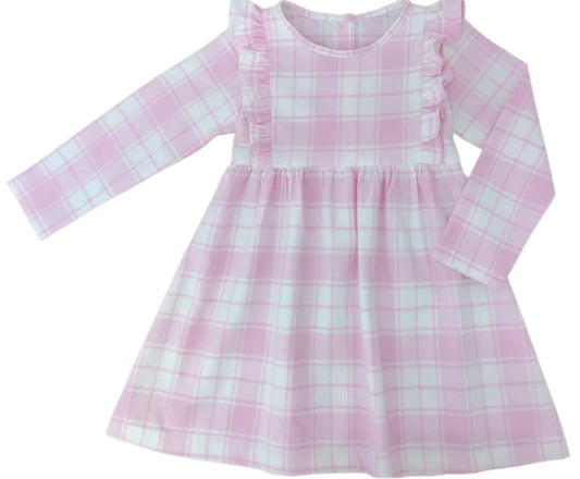 HARPER DRESS - PINK CHECK