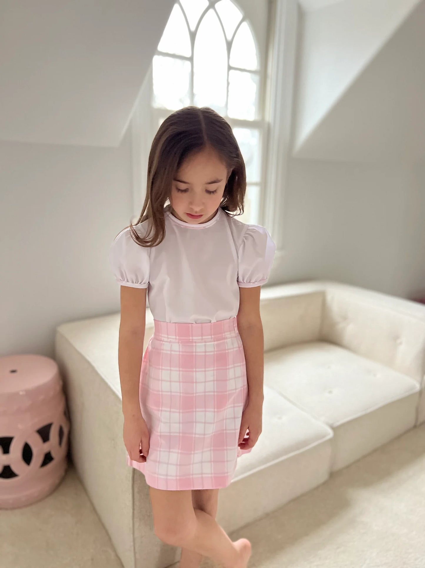 MAE SKIRT - PINK CHECK