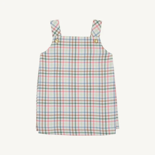 PLEATED GINNY JUMPER - MANALAPAN PLAID