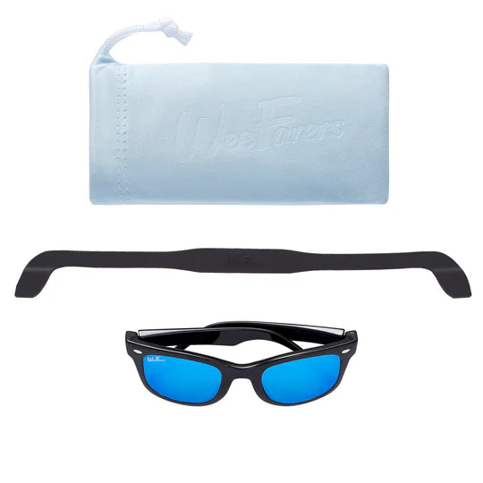 KIDS POLARIZED GLASSES - BLACK/BLUE