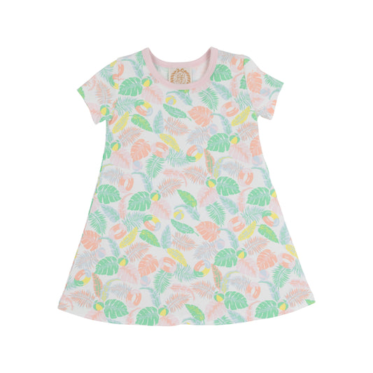 POLLY PLAY DRESS - HAPPY IN HARBOUR ISLAND/PALM BEACH PINK