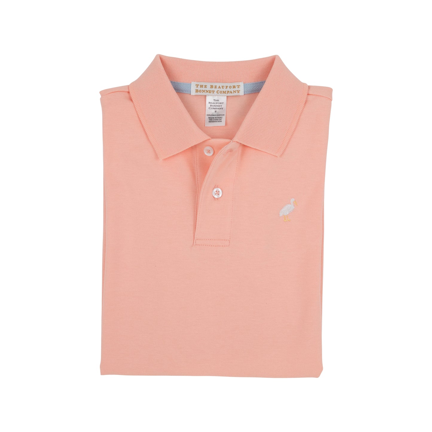 PRIM & PROPER POLO - POMPANO PEACH/MULTICOLOR STORK