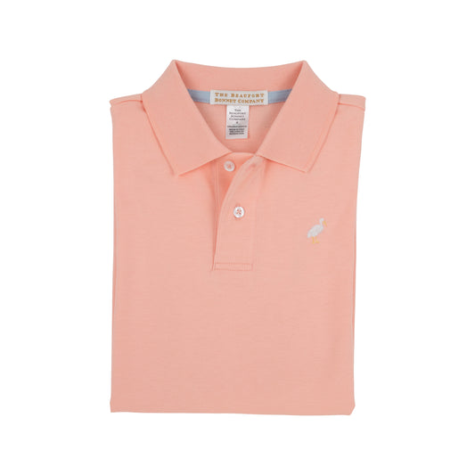 PRIM & PROPER POLO - POMPANO PEACH/MULTICOLOR STORK